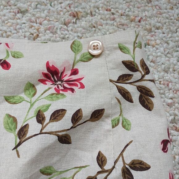 Bridgewater Classics Wrap Skirt 12P Petite Multicolor Floral Linen Blend Lined - Picture 4 of 7
